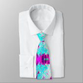 Robin's Egg Blue Peppermint Twist Phlox Flowers Stropdas (Gebonden)