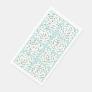 Robin's Egg Blue Topiary paper Guest Towels Servet