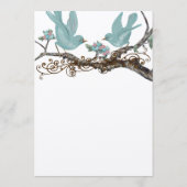 Robin's Egg Blue  Tortelduifjes Wedding Menu (Achterkant)