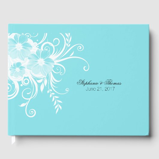 Robins Egg Blue Wedding Guest Book Gastenboek (Voorkant)