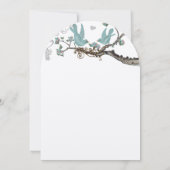  Robin's Egg Blue Wedding Invitations Kaart (Achterkant)