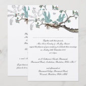  Robin's Egg Blue Wedding Invitations Kaart (Voorkant / Achterkant)