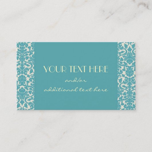 Robin's Egg Damask Visitekaartje (Voorkant)