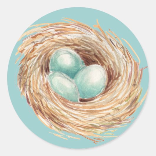 Robin's Egg Nest Blue Sticker (Voorkant)