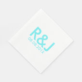 robin's ei blauw Aqua blauw turquoise bruiloft Servet (Hoek)