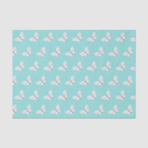 Robins Ei Blauwe en Witte Vlinders Tissue Paper Tissuepapier