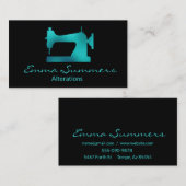 Robin's ei Blauwe Folie Naaimachine Wijzigingen Visitekaartje (Voorkant / Achterkant)