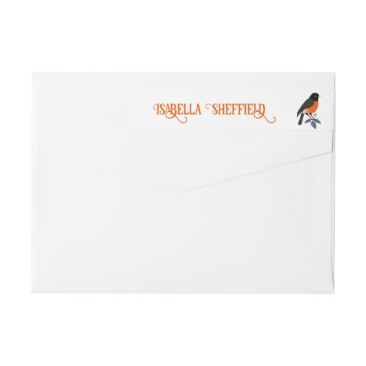 Robins en bloemen (Achterkant)