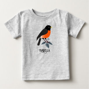 Robins en bloemen