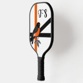 Robins en bloemen pickleball paddle (Links)