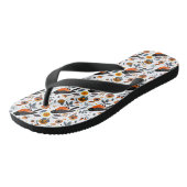 Robins en bloemen teenslippers (Schuin)