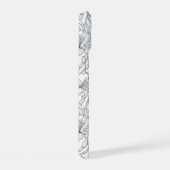 Robins et fleurs de lys, noir et blanc (Côté droit)