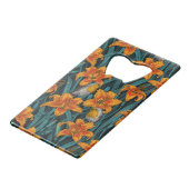 Robins et fleurs de lys, orange et bleu (Devant Angle)