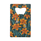 Robins et fleurs de lys, orange et bleu (Dos)