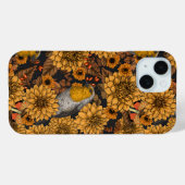 Robins in de herfsttuin, zwart Case-Mate iPhone case (Achterkant (horizontaal))