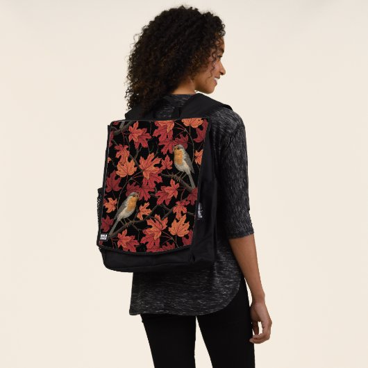 Robins in maple tree rugtassen (Gedragen)