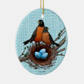 Robins Nest nom personnalisé ornement (Droite)