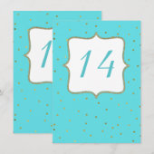 Robins Oeuf Bleu Mariage Réception Numéro de table (Devant / Derrière)