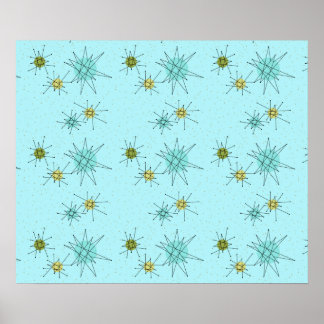Robin's Oeuf Blue Iconic Starbursts Poster