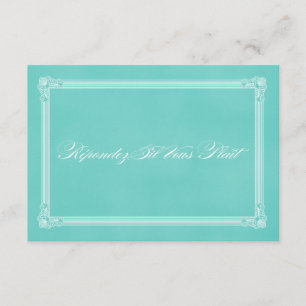 Robin's Oeuf Blue Poster Style Mariage RSVP