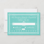 Robin's Oeuf Blue Poster Style Mariage RSVP (Dos)