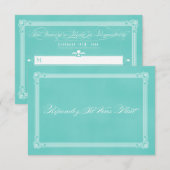 Robin's Oeuf Blue Poster Style Mariage RSVP (Devant / Derrière)