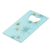 Robin's Oeuf Blue Starbursts Bottle Opener (Devant Angle)