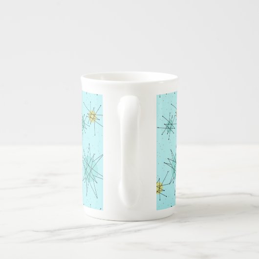 Robin's Oeuf Blue Starbursts China Mug (Dos)