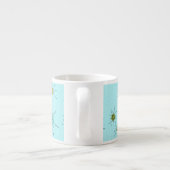 Robin's Oeuf Blue Starbursts Espresso Mug (Dos)