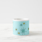 Robin's Oeuf Blue Starbursts Espresso Mug (Devant)