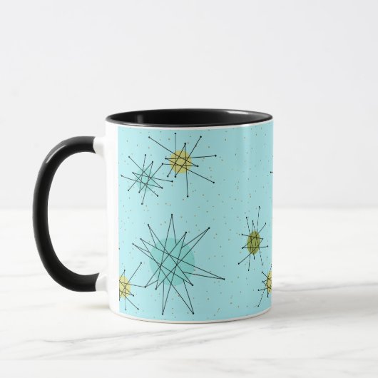 Robin's Oeuf Blue Starbursts Mug (Gauche)