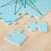 Robin's Oeuf Blue Starbursts Puzzle (Côté)