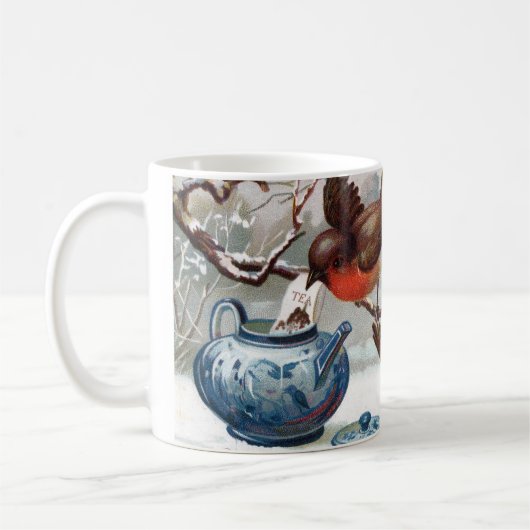 Robins Victoriens Fabriquant Du Thé Mug (Gauche)