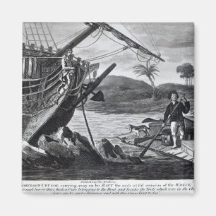 Robinson Crusoe die weggaat Magneet