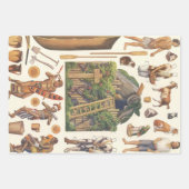 Robinson Crusoe, Jouets Vintages en papier victori (Devant 2)