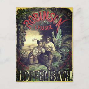 Robinson Crusoé opera vintage poster Briefkaart