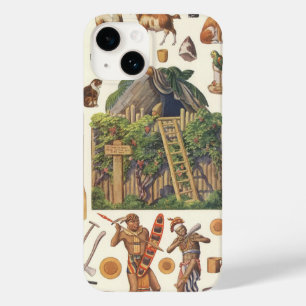 Robinson Crusoe, Vintage Victoriaanse papieren pop Case-Mate iPhone 14 Hoesje