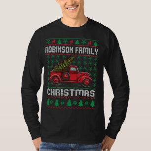 Robinson Familie lelijke kerstavaar Red Truck F T-shirt
