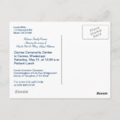 Robinson Familie (Mary & Kinderen) Briefkaart (Achterkant)