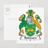 Robinson Family Crest Briefkaart (Voorkant / Achterkant)
