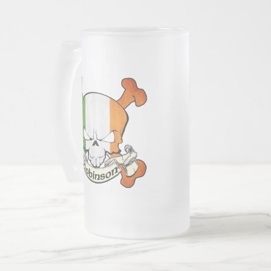 Robinson Irish Skull Matglas Bierpul (Voorkant links)