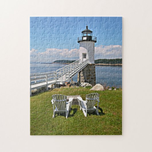 Robinson Point Lighthouse, Isle Au Haut, Maine Legpuzzel (Verticaal)