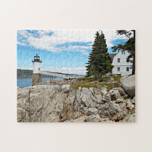 Robinson Point Lighthouse, Isle Au Haut, Maine Legpuzzel (Horizontaal)