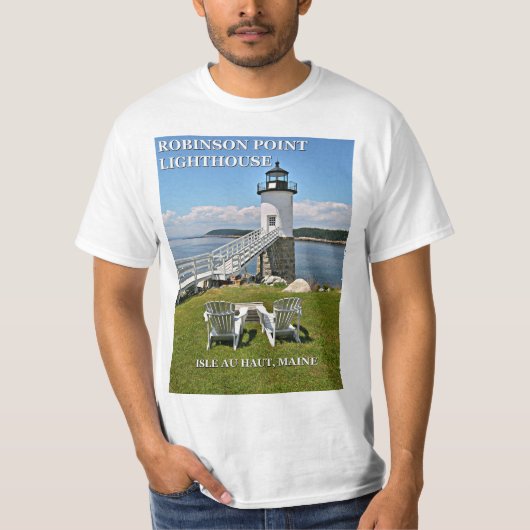 Robinson Point Lighthouse, Maine T-Shirt (Voorkant)