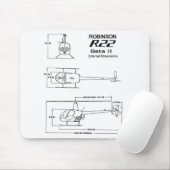 Robinson R22 Mousepad Muismat (Met muis)