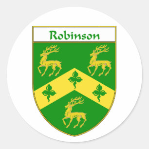 Robinson Wapen/Familie Crest Ronde Sticker