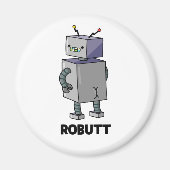 Robit Funny Robot Pun Magneet (Voorkant)