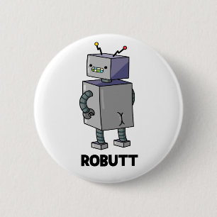Robit Funny Robot Pun Ronde Button 5,7 Cm