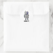 Robit Funny Robot Pun Ronde Sticker (Tas)