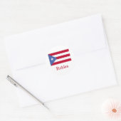 Robles Puerto Ricaanse vlag Ronde Sticker (Envelop)